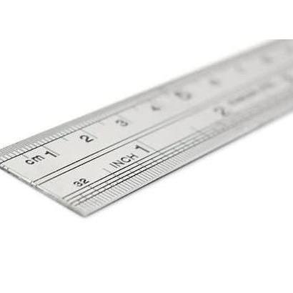 Xixix- Penggaris Besi 30 Cm Tebal Jidar Mistar Ruler 30 Senti Baja Stainless