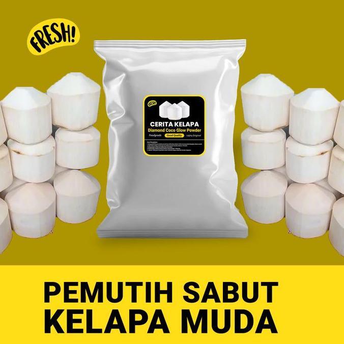 Xoxo- Serbuk Pemutih Sabut Kelapa Muda - Kelapa Diamond - Kelapa Ala Thailand