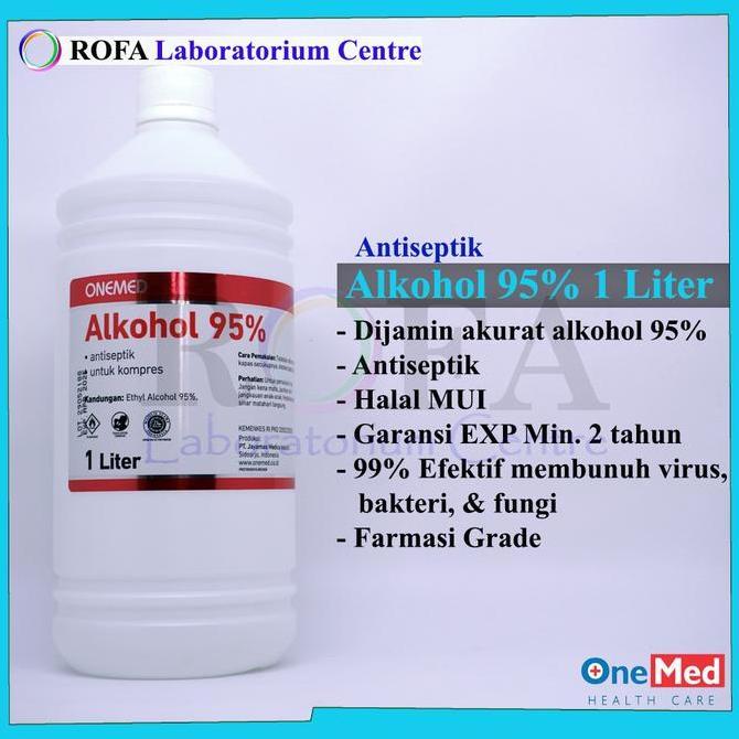 Medikit- New- Alkohol 95 / Alkohol Antiseptik / Alkohol Untuk Luka 1 Liter