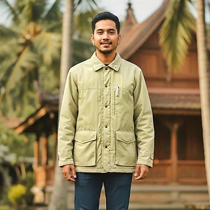 UNIQLO PADDED UTILITY FIELD JACKET (CANVAS TEXTURE)(2nd)