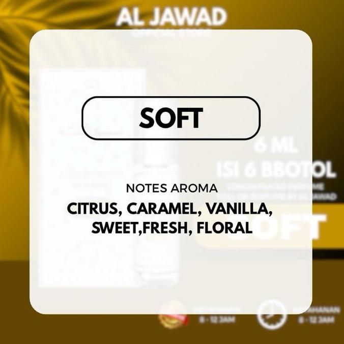 Harum- Paket 6 Botol 6Ml - Parfum Arab Al Jad / Aroma Citrus Sweet Vanilla Pria Nita