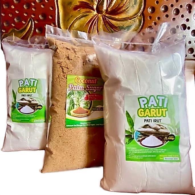 paket bundling pati garut dan gula aren pati irut 1 kg dan gula aren 500gr
