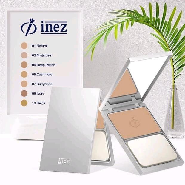 Ququ- [Ppc] Inez Precious Powdery Cake / Bedak Padat Inez Glowing