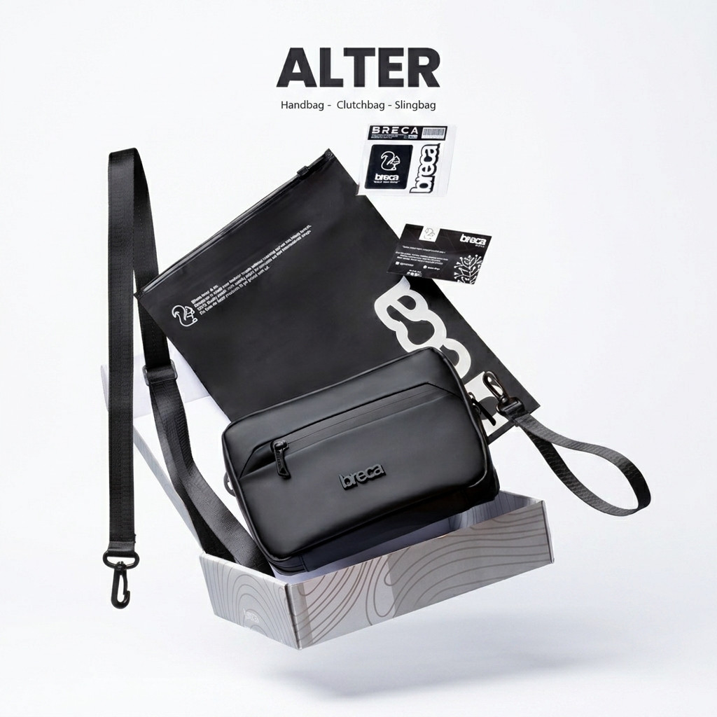 Breca - Handbag Alter tas tangan pria Tas selempang waterproof Cowok
