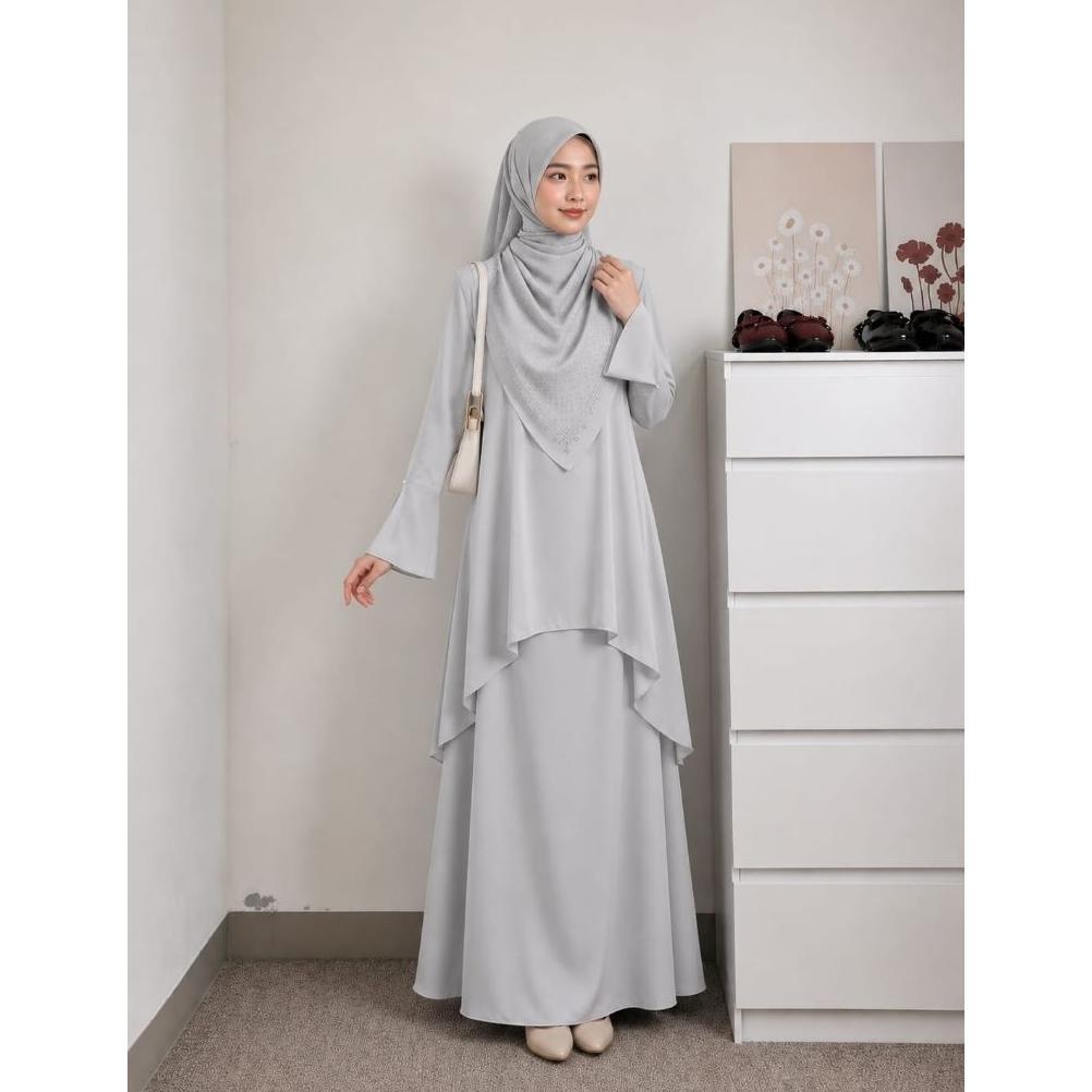 DISKON Set  Tunik Rok Sadrina Bahan Sabrina Anty UV Baju muslim
