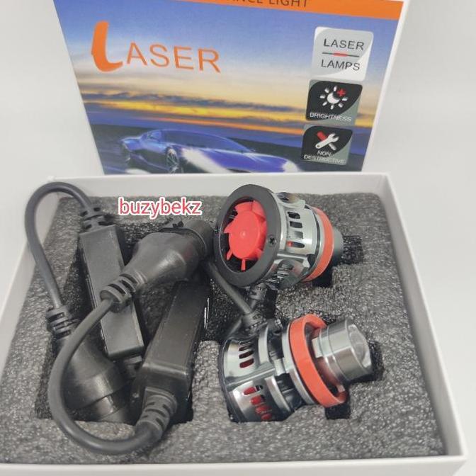 Lampu Led H11 H8 Foglamp Mobil Laser Mini Projektor Projie Putih Kunin