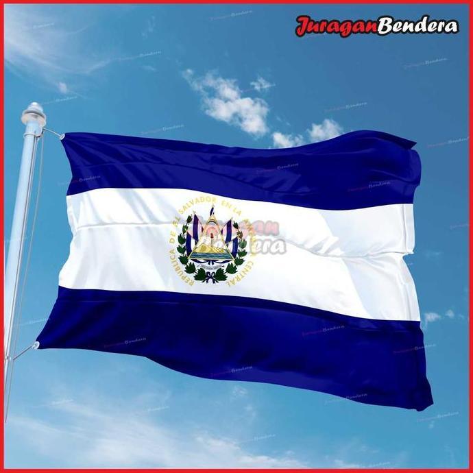 =====] Bendera Negara El Salvador / El Salvador Flag Cetak Full Printing