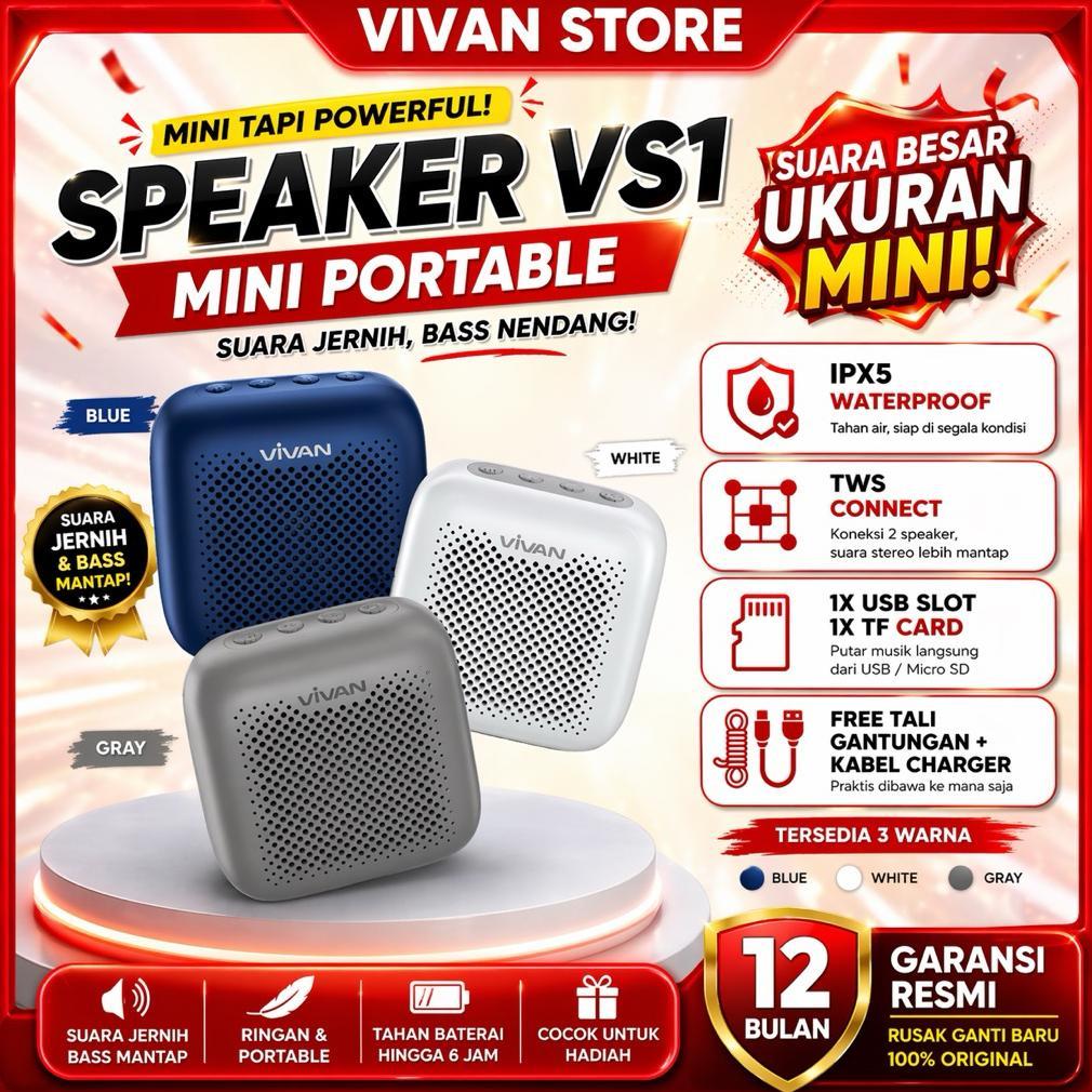 TERBARU VIVAN VS Series Speaker Bluetooth VS1 / VS12 / VS15 /VS3 / VS31 / VS21 / VS17