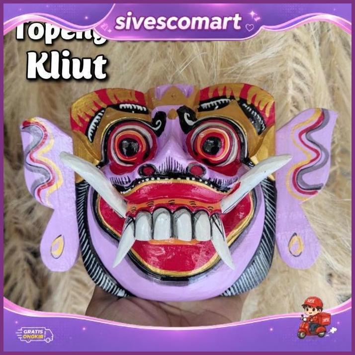 Topeng Rangda Kliut/Tapel Rangda/Rangda Bali/Topeng Rangda Kayu/Rangda Kayu/Rangda Mini