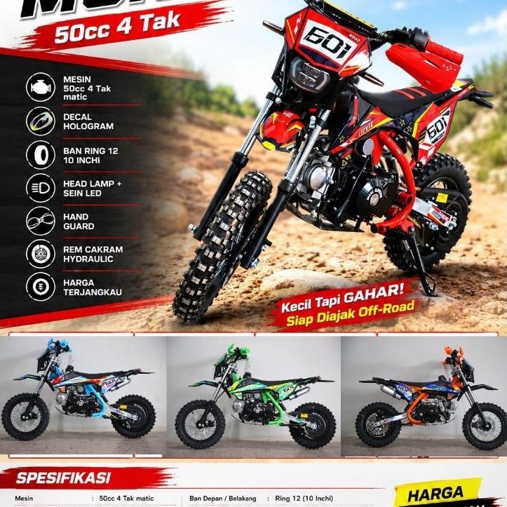 TRAIL MINI 50CC 4 TAK METIK LENKA MXGP51L CX 50CC MURA JACKLE 50CC NEW RXK