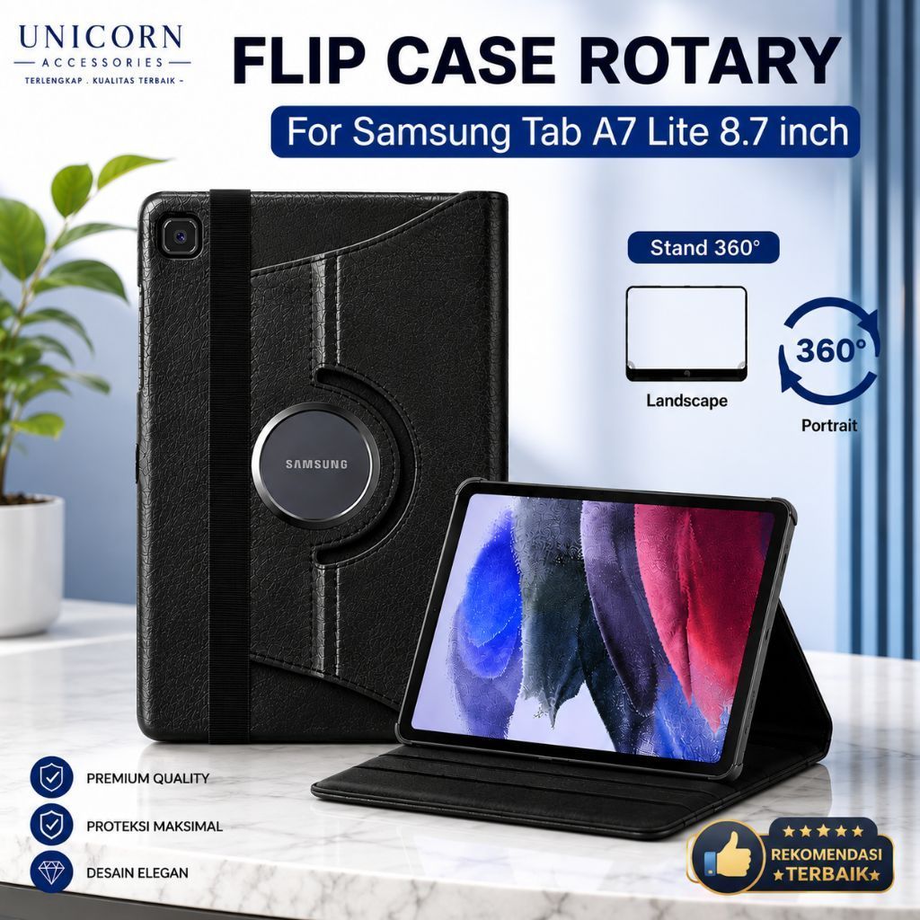 Samsung tab A7 Lite 8.7 T220 T225 Flip Casing Rotary