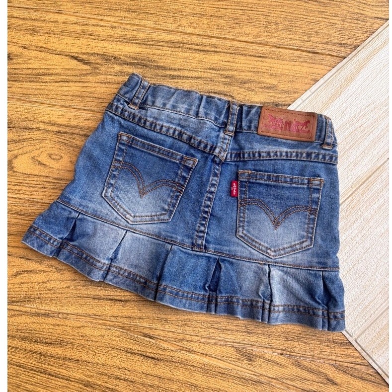 rok pendek jeans denim baby bayi anak cewek branded LEVIS size 110 3T 4T