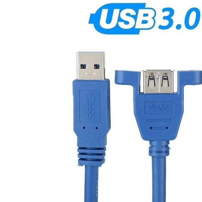 USB 3.0 MALE TO FEMALE EXTENSION CABLE PANEL MOUNT 30 CM ITEBND