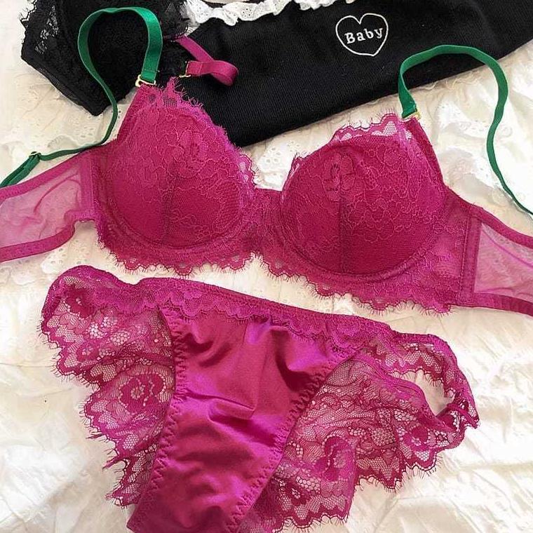 Pakaian Dalam Wanita Lavender Bra Set Sexy Bh Dan Cd Celana Panties