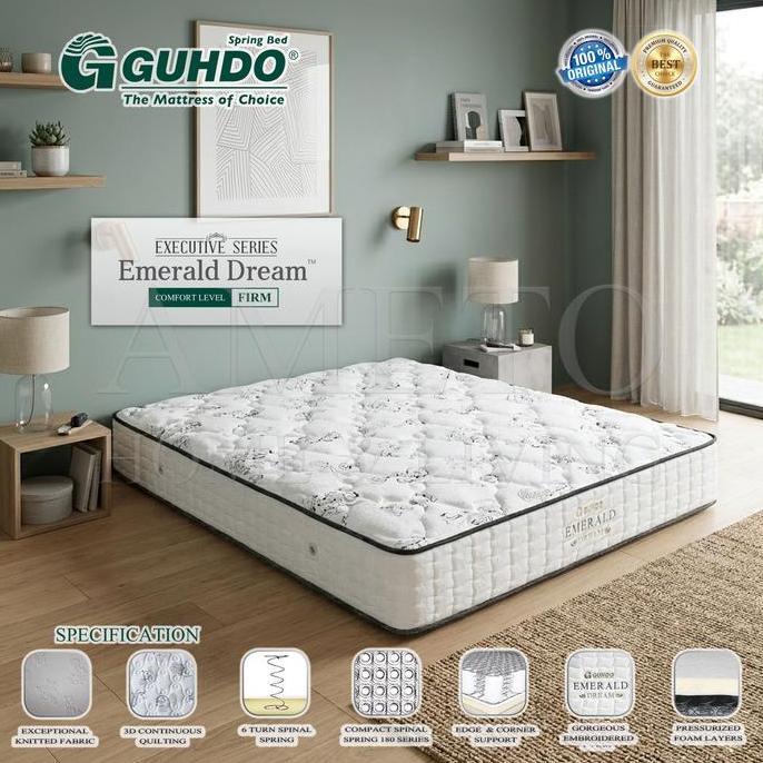 Guhdo Spring bed Kasur Emerald Spinal Spring T26 090 100 120 140 160 180 200 x 200 - Hanya Kasur
