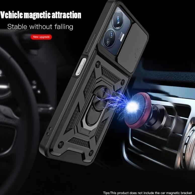 Vivo Y28 / Y27s / Y27 4g 5g / Y75 / T1 / T1Pro Pro Hybrid Case Armor Magnet A1 Slide Camera Protecti