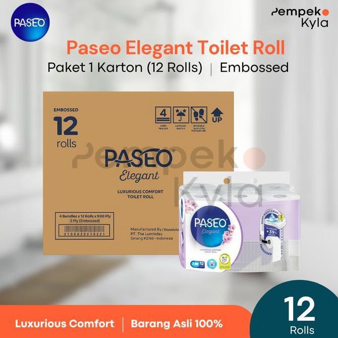 Tissue Paseo Bathroom 1 karton  isi 12 rolls/ tissue toilet paseo 1 karton isi 12 rolls