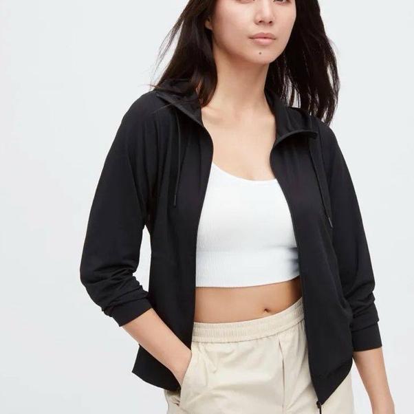 Jacket Uv Zip Long Sleeve Hoodie By Uniql* - Jaket Wanita