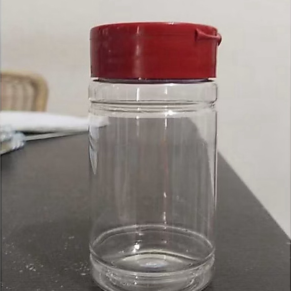 Botol toples Kormik Pro Round 150 ml Putih boncabe bumbu lada botol plastik boncabe