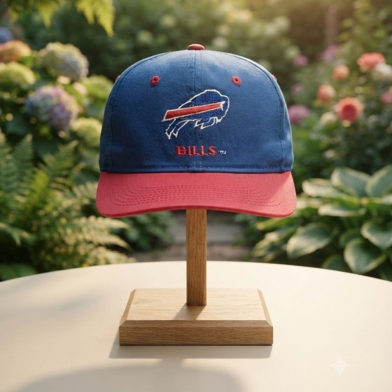 Topi Vintage NFL Buffalo Bills Team Name Snapback Green Undervisor Second Original