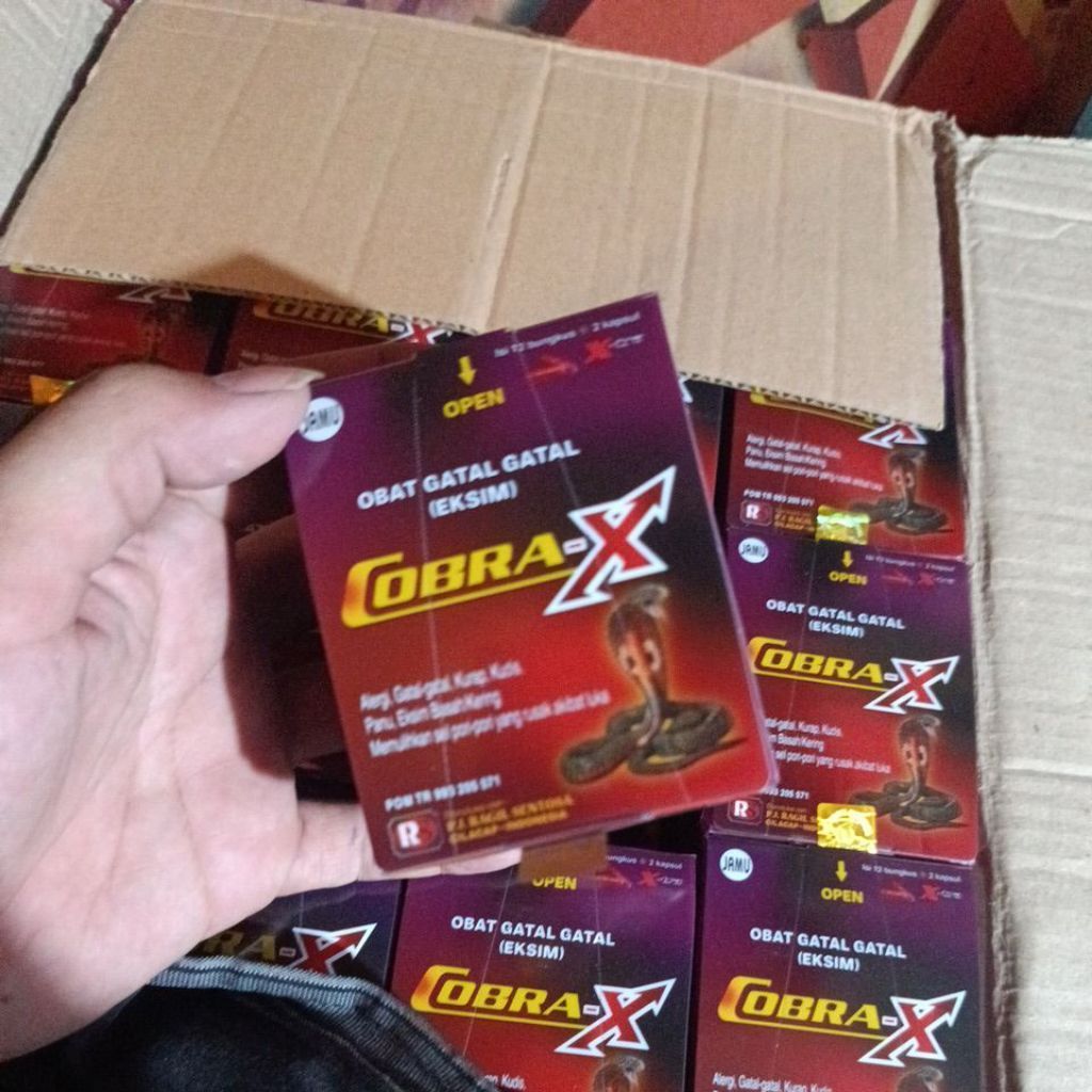 cobra x kapsul kemasan baru mika 1pak isi 12 saset