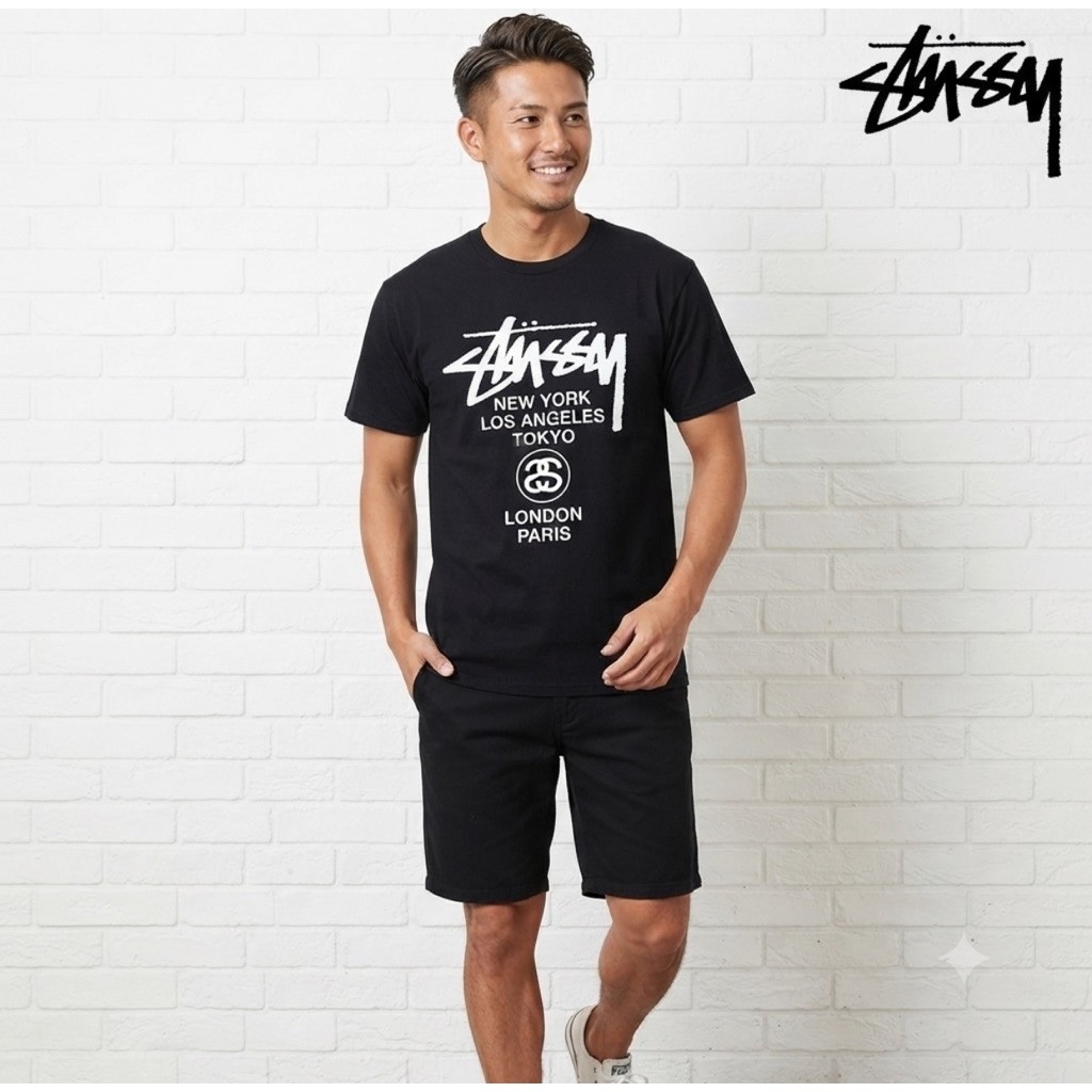 Baju Kaos Stussy Korean Brand Second