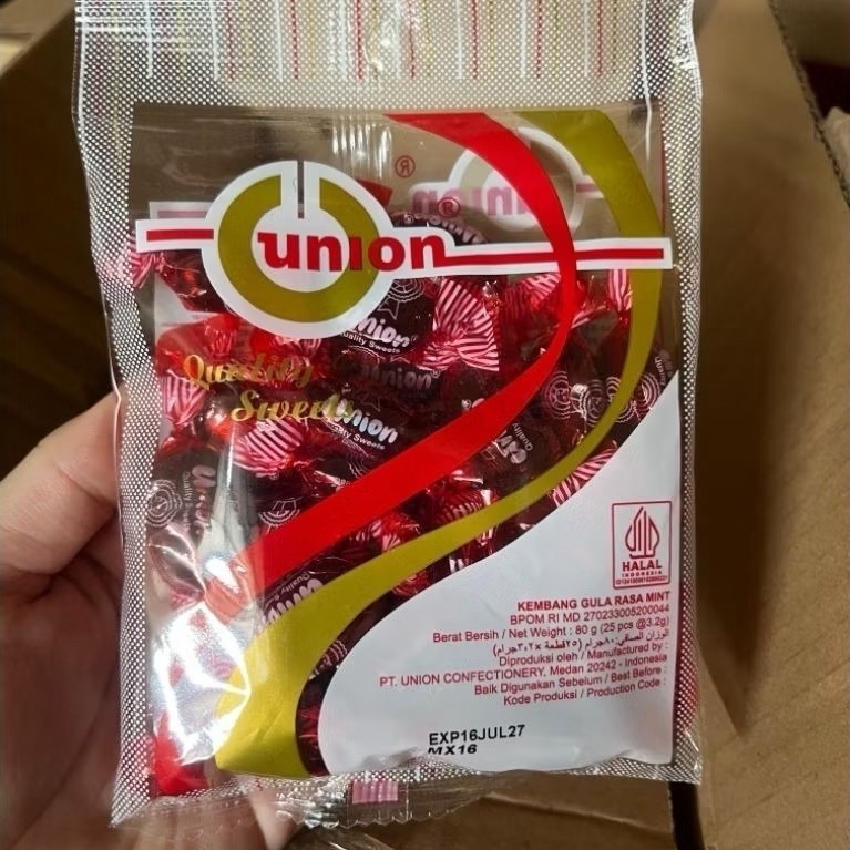 Permen Union Hacks Mint Pedas 25 Butir
