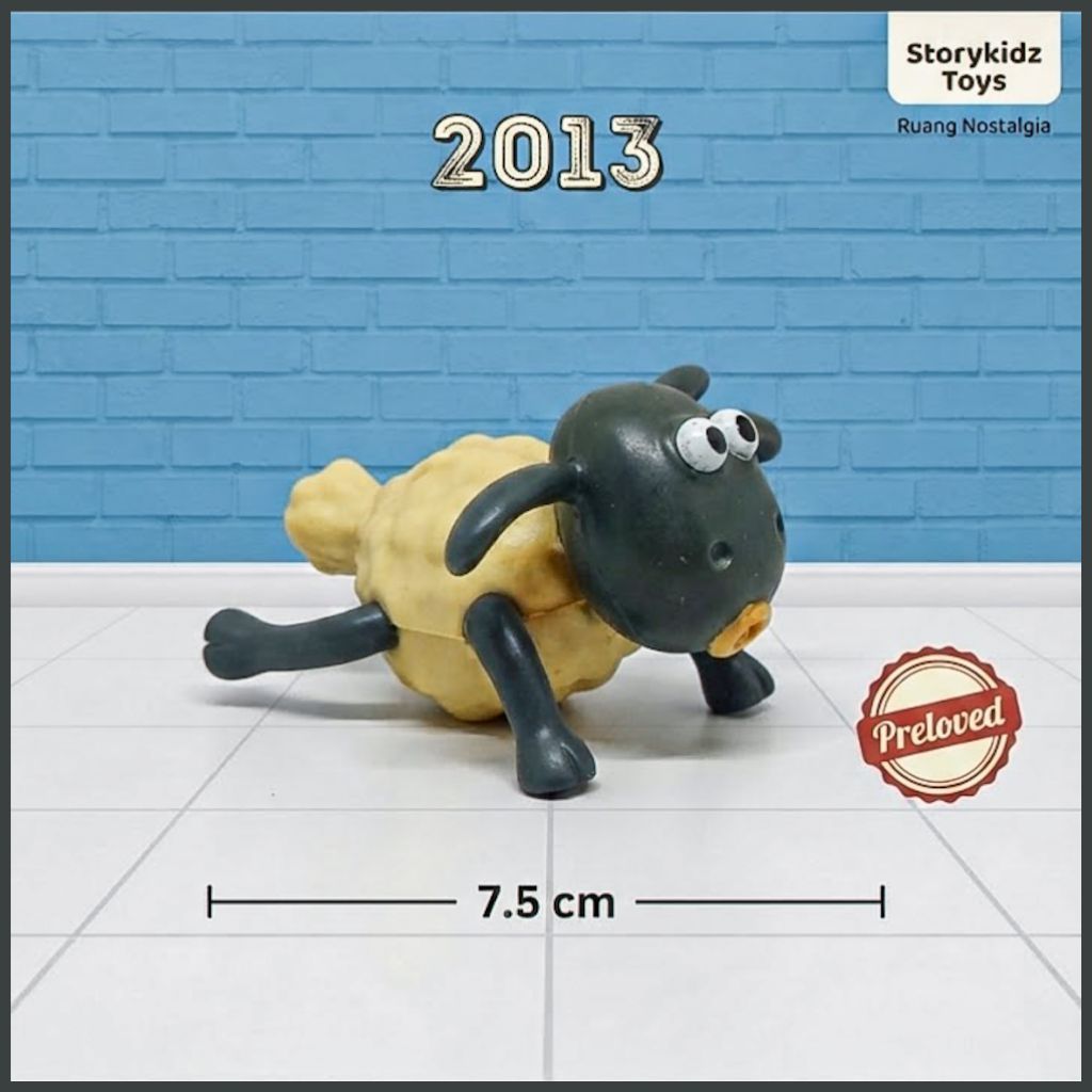 Mainan Figure Shaun the Sheep 2013 Domba Gemoy Rare Collectible Item Preloved Shaun the Sheep Origin