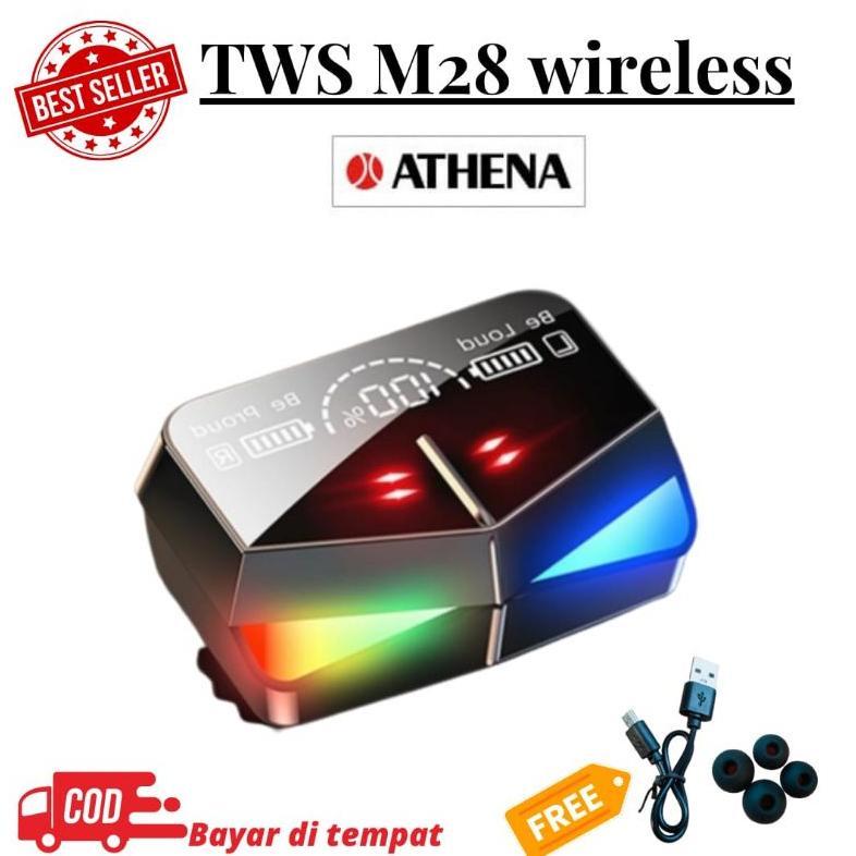 Murah M28 - Headset Bluetooth Wireless Tws M28 Light Gaming Low Delay Earphone