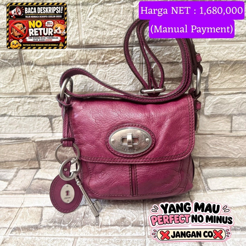 823# NET-Preloved Fossil Maddox Turnlock Twistlock Purple