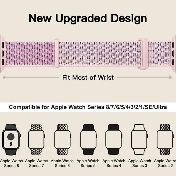 Onik_gshop91  - Tali Jam Tangan Nylon Loop Strap for Apple Watch Ultra 3/2/1 49mm 46mm 45mm 41mm 44m