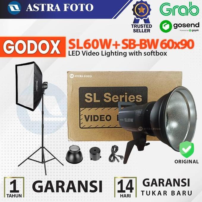 Studio12- Paket Godox Sl60W + Softbox Sb-Bw 60X90Cm + Lhstand Spirit Eagle 2