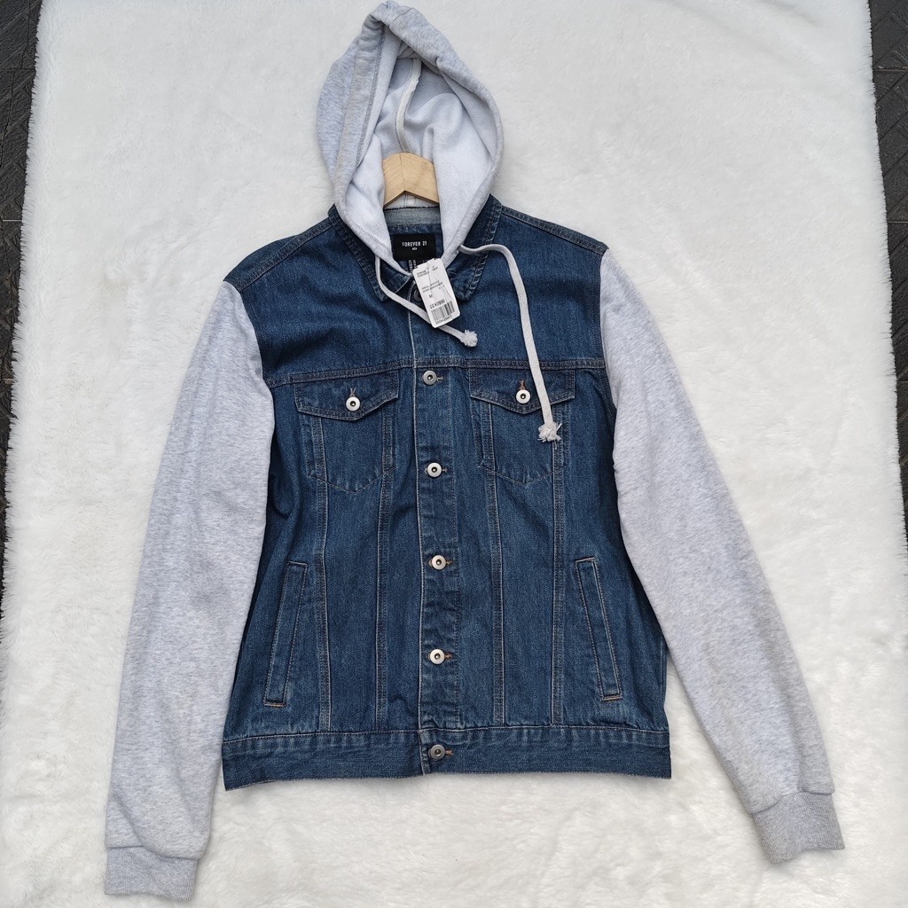 Hoodie Denim Forever 21 Jacket