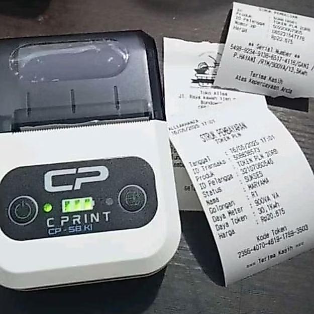 COD . Original Printer thermal / Printer Bluetooth thermal kasir 58mm CP-58KI wireless Garansi 1 tah
