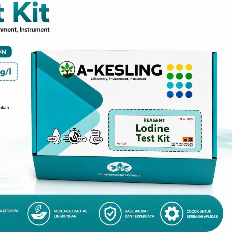 Lodine Test Kit Reagent A-Kesling Range 30 mg/L | Alat Uji Iodine Air & Laboratorium | Water Test Ki