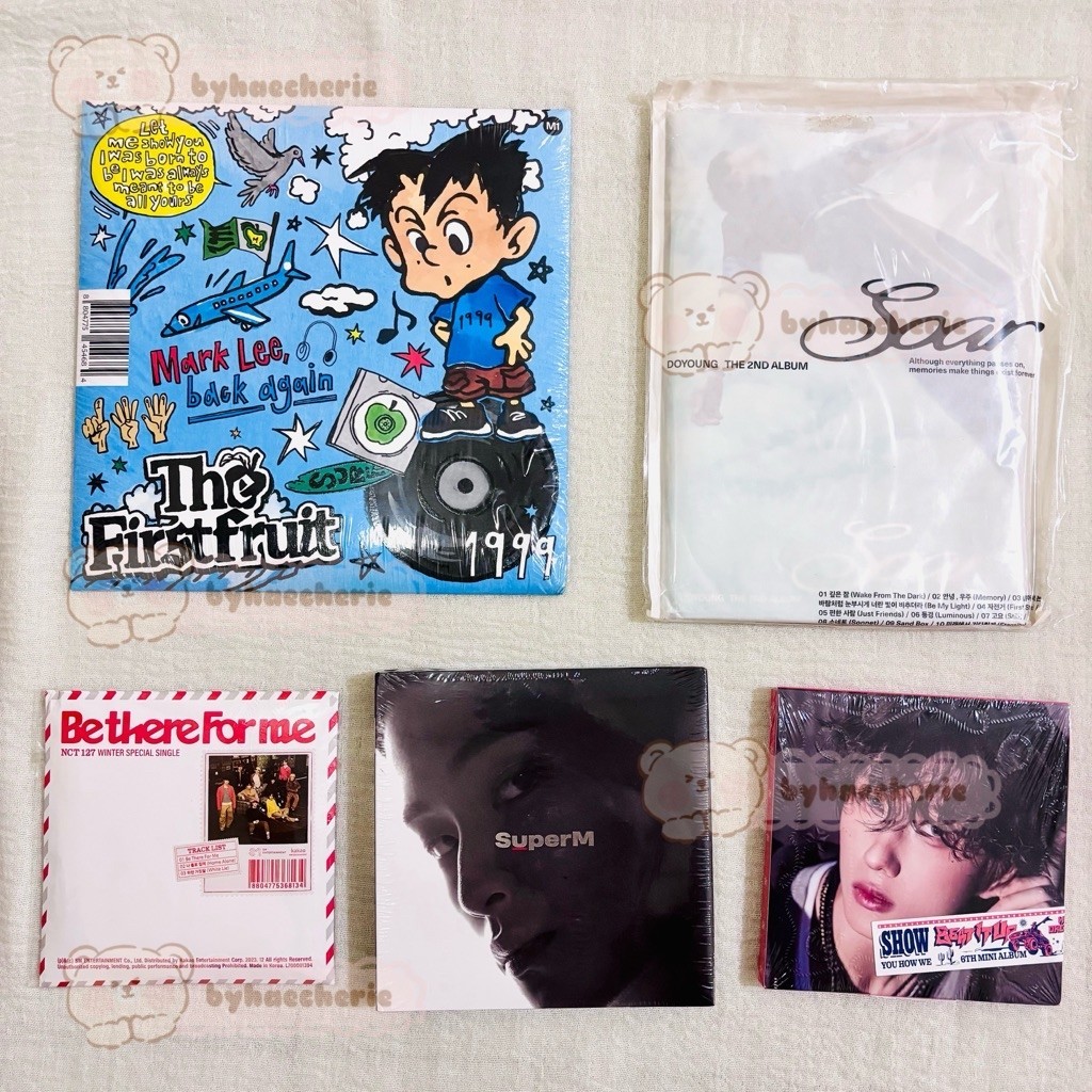 |Ready Stock| album nct mark superM jopping us ver the firstfruit square flap brown blue coklat biru