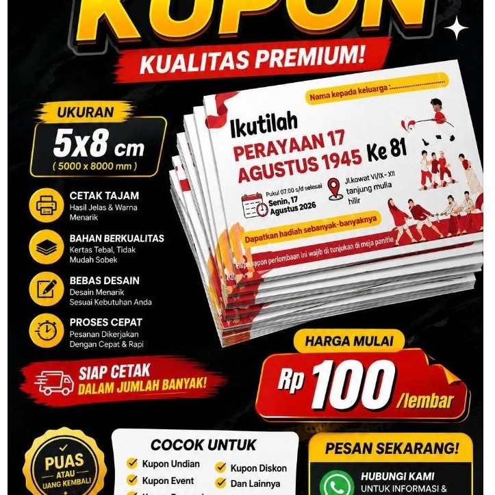 Cetak Kupon Undian | Acara | kupon penukaran