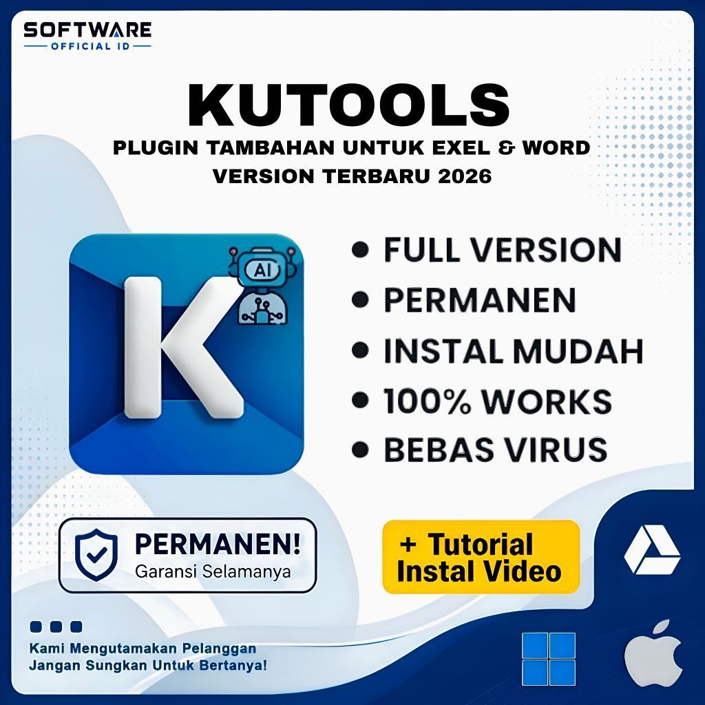 Kutools 2026 For Word / Excel / Outlook Full Version Lifetime Permanen Windows