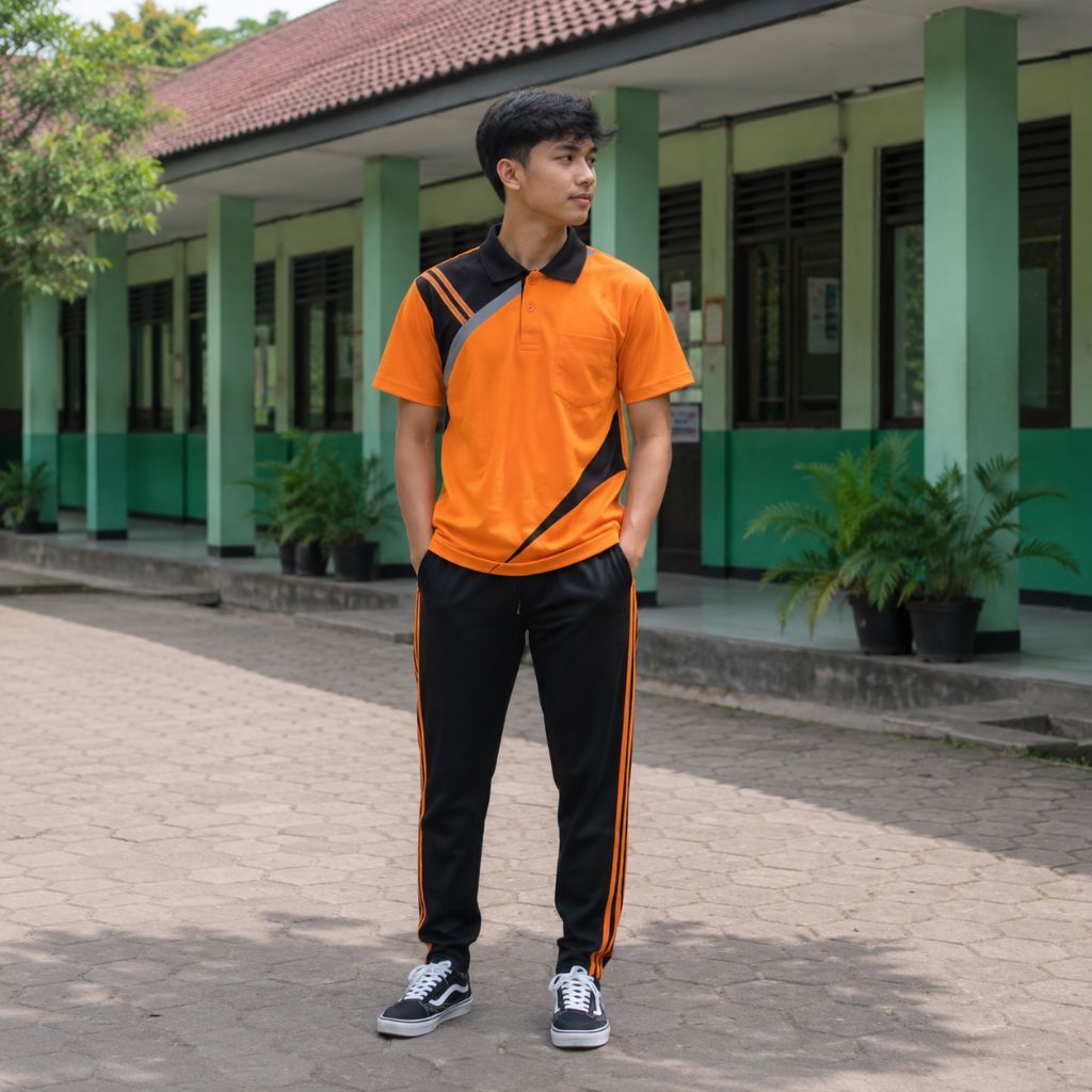 SETELAN OLAHRAGA / BAJU TRAINING SERAGAM OLAHRAGA NCV ORANGE PRIA DAN WANITA PREMIUM READY UKURAN JU