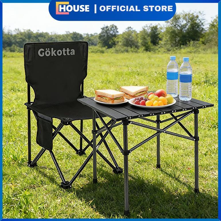 UHOUSE Set Kursi Lipat & Meja Camping / Set Perlengkapan Camping Outdoor