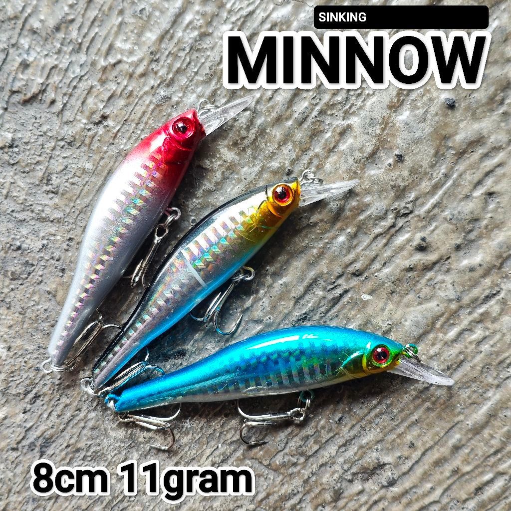 MINNOW sinking 8cm 11gram umpan pancing casting