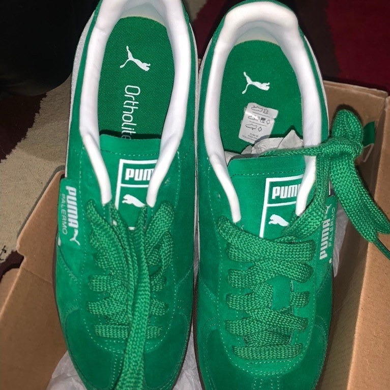 puma palermo green white size 44. bnib