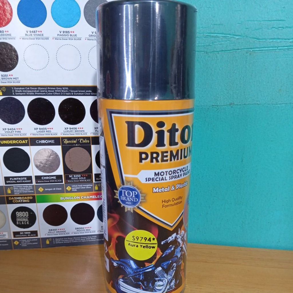 Pilok Pilox Cat Semprot New DITON Premium SUZUKI COLORS S9794* Aura Yellow 9794 Kuning Suzuki (400cc
