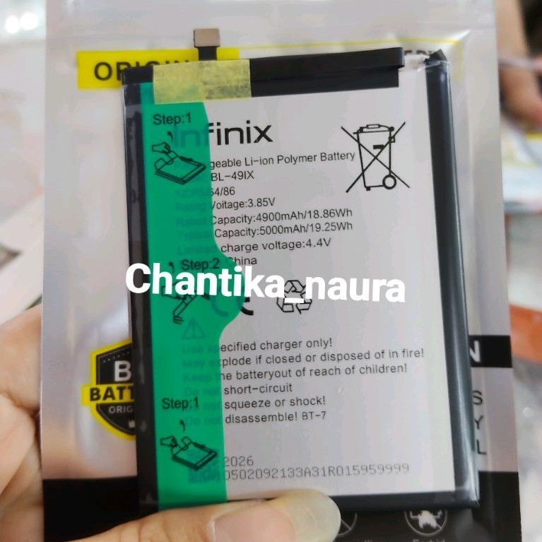 Baterai Infinix SMART HD X612 X612B 5000mAh - Kapasitas Tinggi, Tahan Lama BL49IX BL-49IX