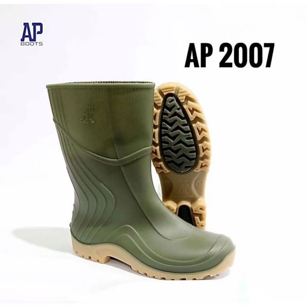 bisa COD Sepatu Boots AP 2007 Pendek / Sepatu Boot Pendek AP Boots AP 2007 Safety Boot Pendek