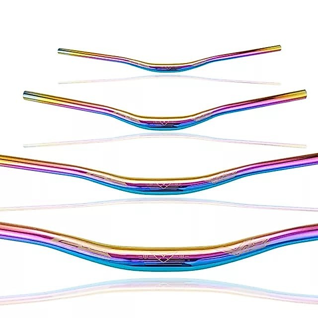 Foto Enlee Handlebar stang 31.8 x 800 mm high rise 35 colorfull rainbow oversize Alloy not carbon sepeda