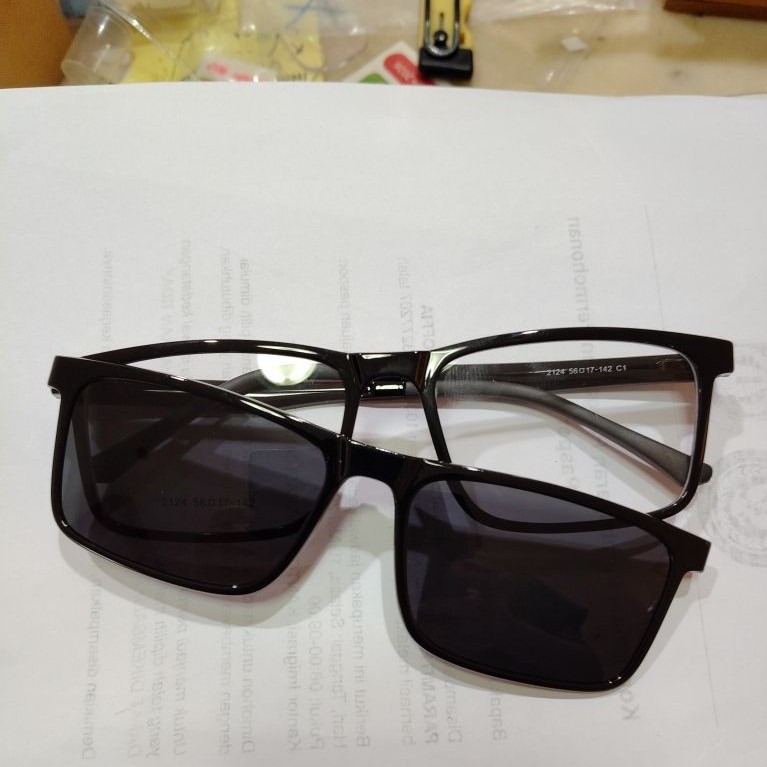 FF150 Full Frame Kacamata Pria Korea Clip On Polarized ORIGINAL Minus Pria klip on