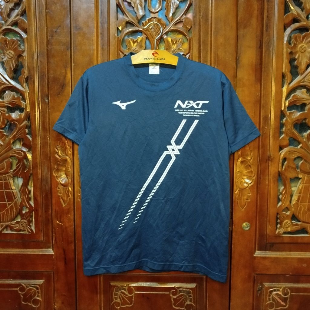KAOS JERSEY RUNNING OLAHRAGA SPORT DRYFIT MIZUNO SIZE M SECOND