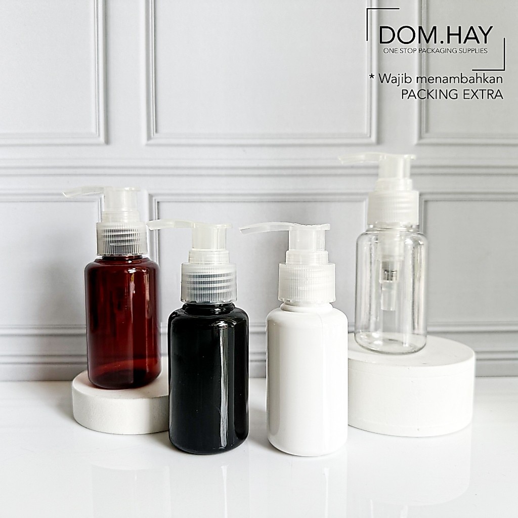 Botol Plastik Pump Clear 70ml Tubular Dish Soap Sabun Body Hand Wash Shampoo Gel Oil Minyak Kemasan 