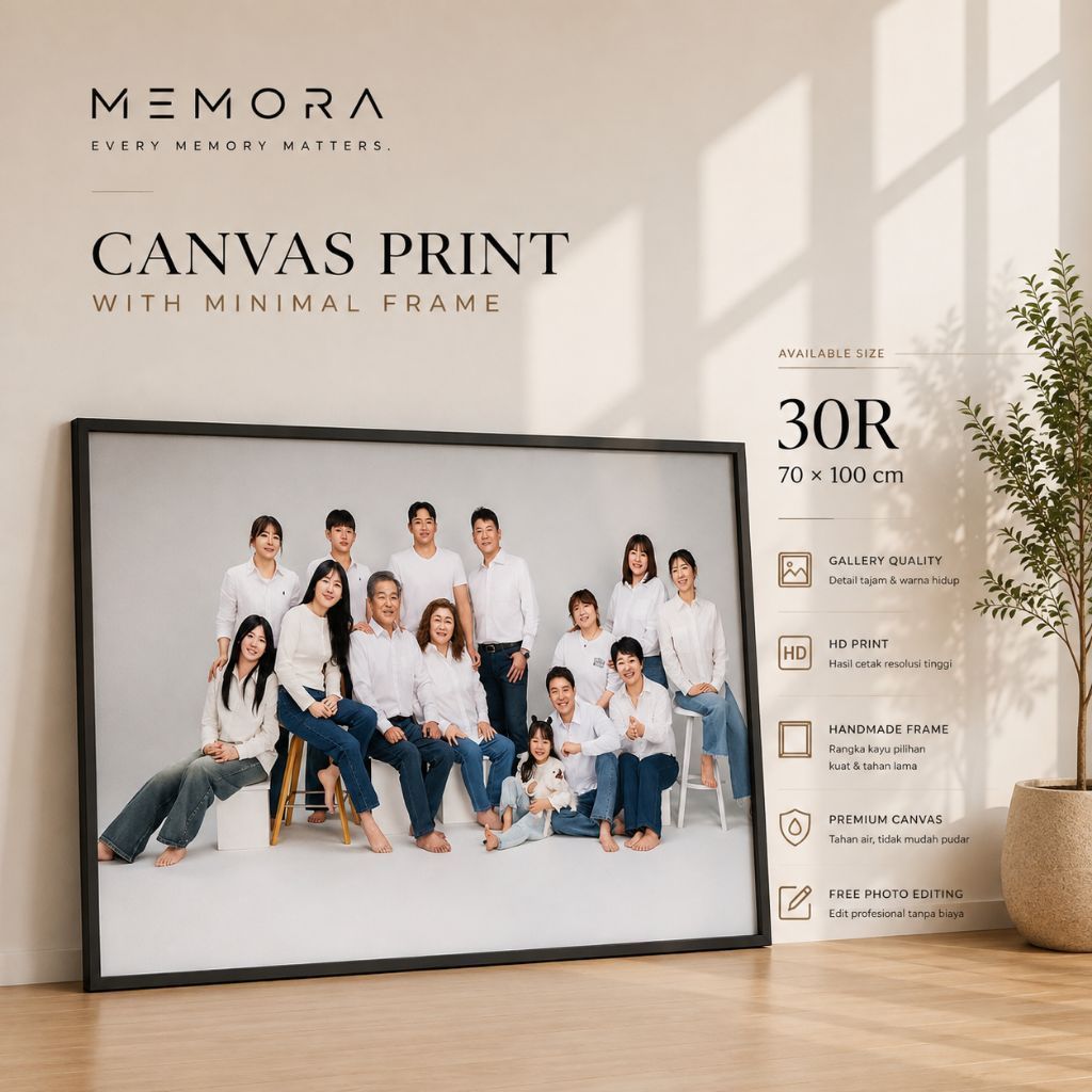 Cetak Foto Kanvas Frame Minimalis 30R ( 75x100cm ) || Cetak foto || cetak foto kanvas || cetak foto 